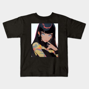 Anime Girl - Lu - AI Kids T-Shirt